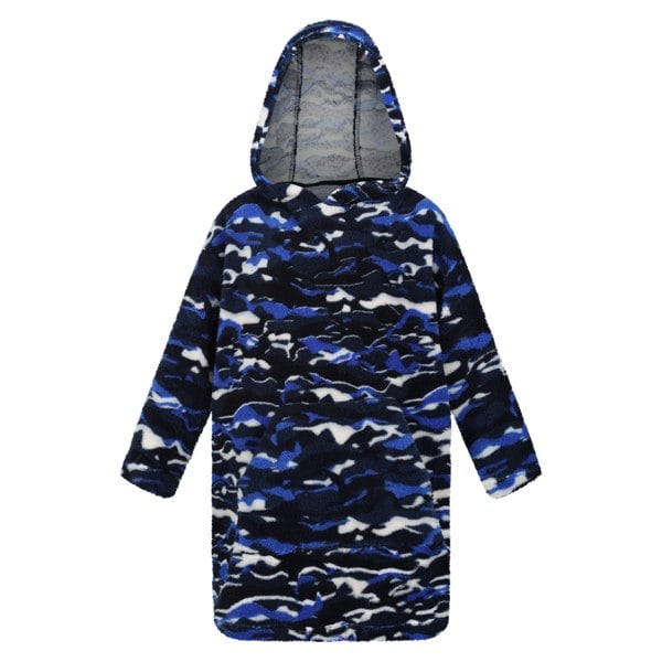 Regatta Childrens/Kids Cosy Camo Poncho - Strong Blue