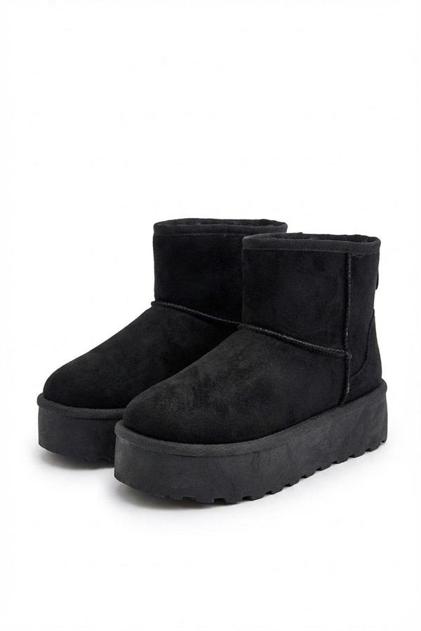 Martha Thick Heel Platform Boots - Black_wb