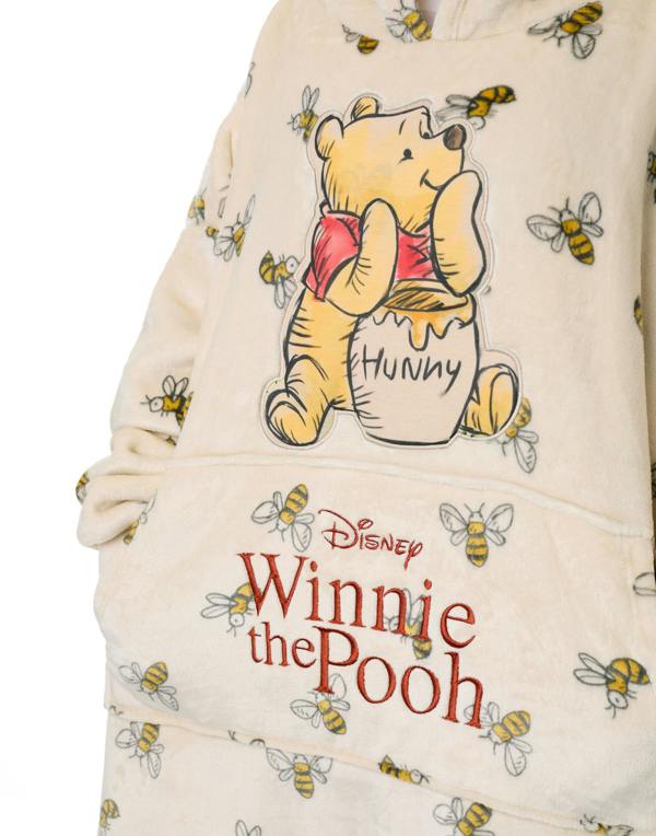 Disney Womens Beige Winnie The Pooh Blanket Hoodie (One Size)