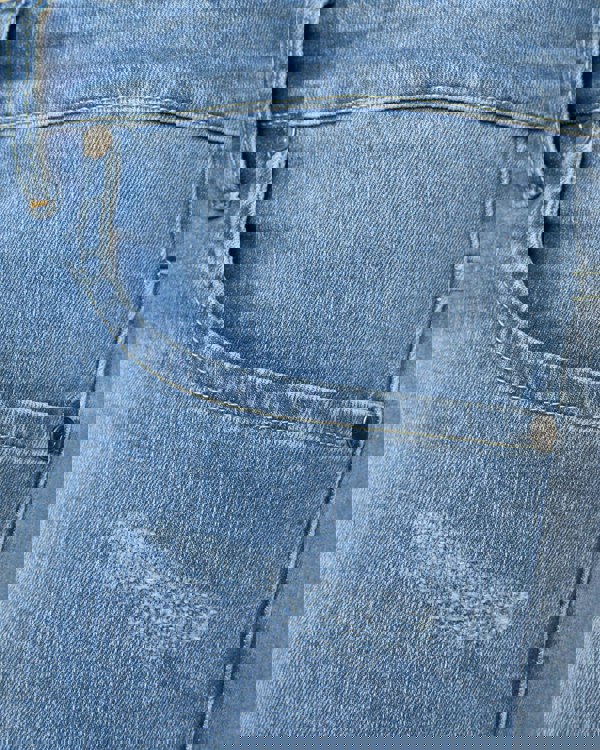 Crosshatch Riptrey Abraised Denim Shorts Light Wash