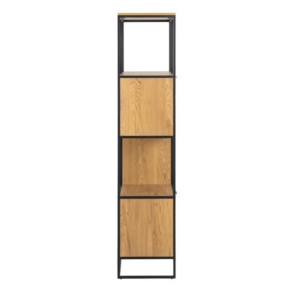 Furniture To Go Swindon Bookcase with 2 Doors, 3 drawers and 2 Shelves in Black
