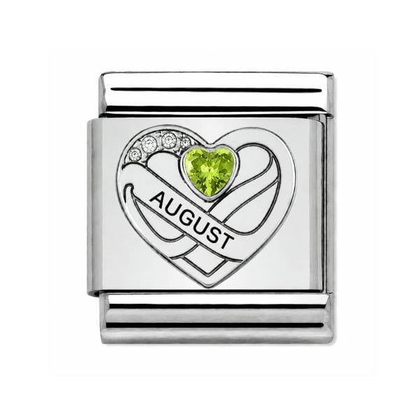 Serafina Birthstone Heart Charm | Italian Style Bracelet Charm