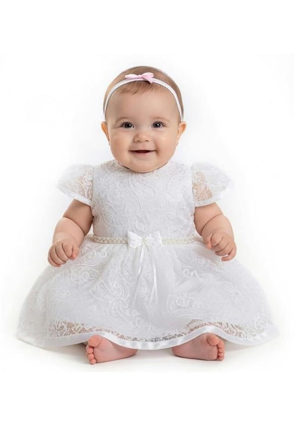Lace Dress and Headband Set