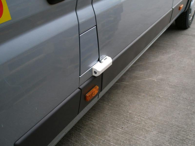 Milenco Van Locks Slide Barn Door High Security White - Twin Pack