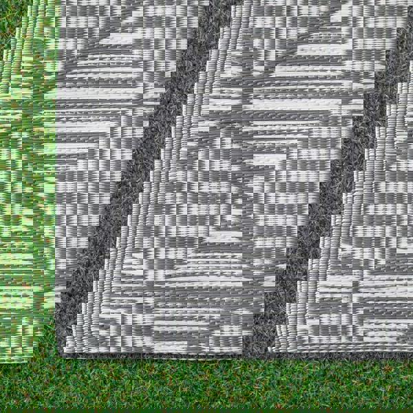 Samuel Alexander 1.5m x 2.1m Alexandria Large Outdoor Alfresco Patio Rug Mat in Grey