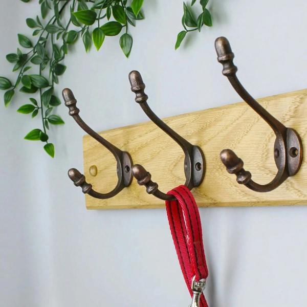 Cast Iron Acorn Design Hat & Coat Hook In Antique Copper Finish 130mm - Pack of 5