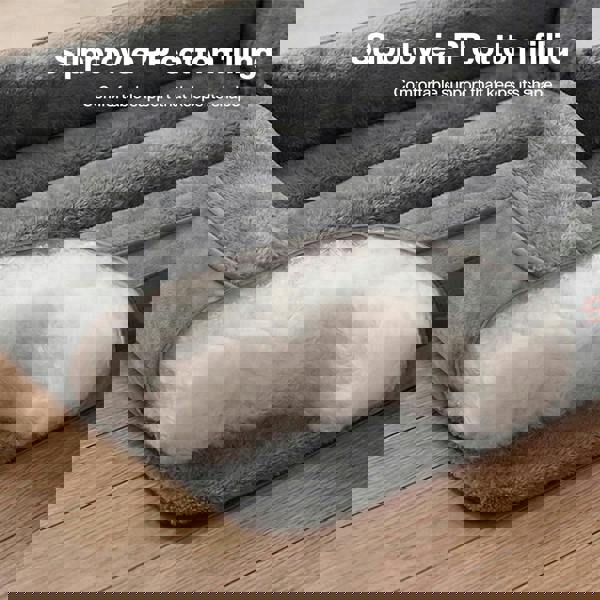 Skylos Orthopedic Dog Bed Soft Arctic Velvet Pet Bed Anti-Slip Mattress Large