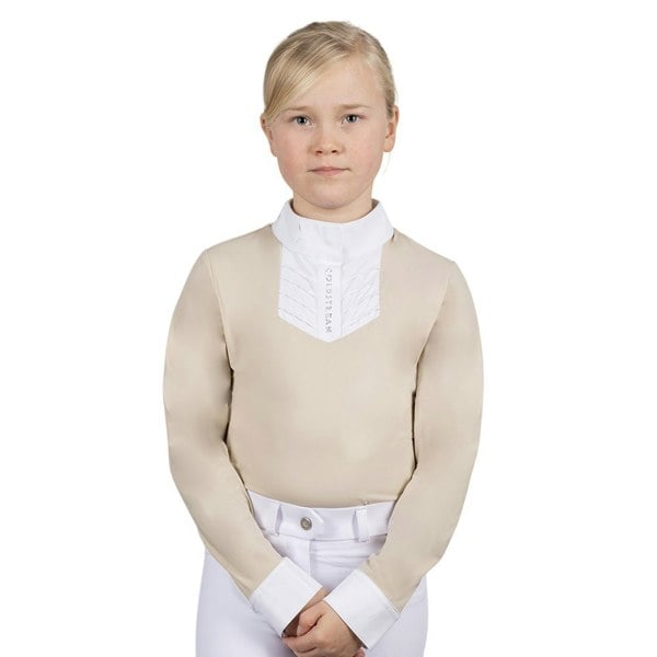 Coldstream Kids Next Generation Roslin Crystal Ruffles Show Shirt - Latte