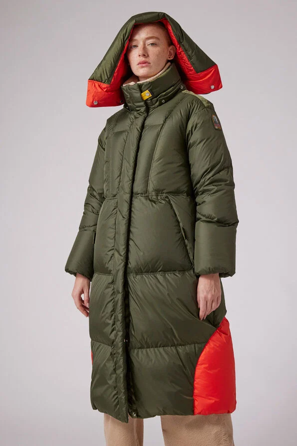 Parajumpers Liu Rosemary Green Long Down Jacket