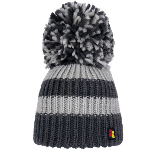 Big Bobble Hats Blue and Grey