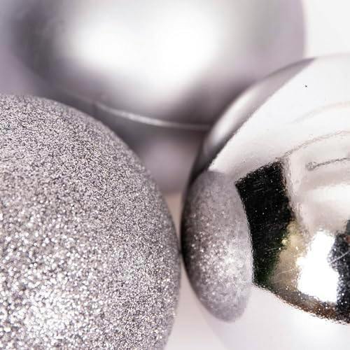 10cm Shatterproof Mid Grey Christmas Baubles, 3 or 6 Pack for Trees and Festive Displays image 7