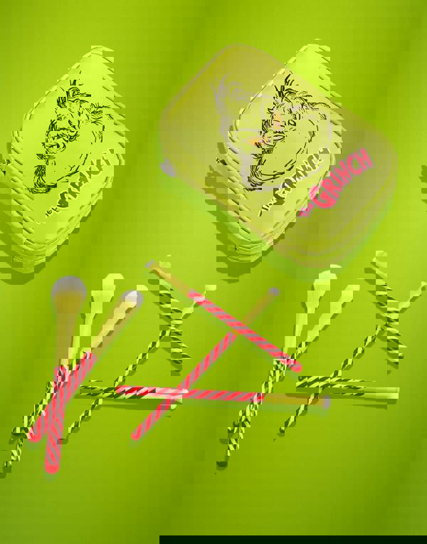 The Grinch Womens Green Character Face Makeup Brush Set (One Size)