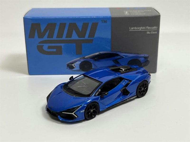 Mini GT Lamborghini Revuelto Blu Eleos RHD 1:64 Scale MGT00748R