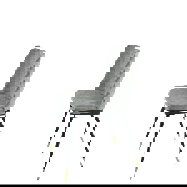 TRL Furniture Eclipse Luxe Chair – with Black Legs and Gold-Tipped Legs (Set of 2)