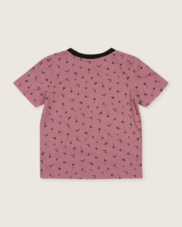 Pink organic cotton kids short-sleeve top