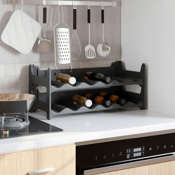 Berkfield Wine Rack for 12 Bottles PP Stackable