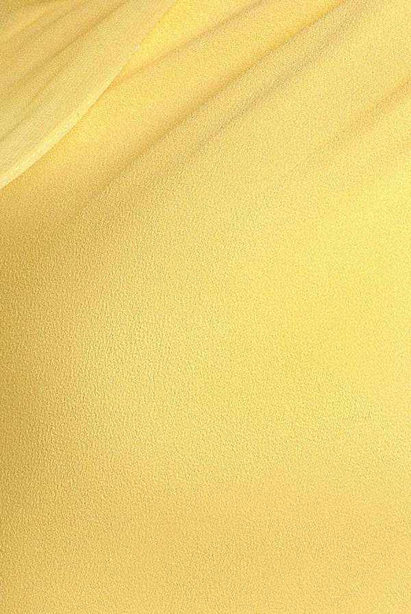 One Shoulder Chiffon Cape Crepe Maxi Dress - Butter Yellow DR4982