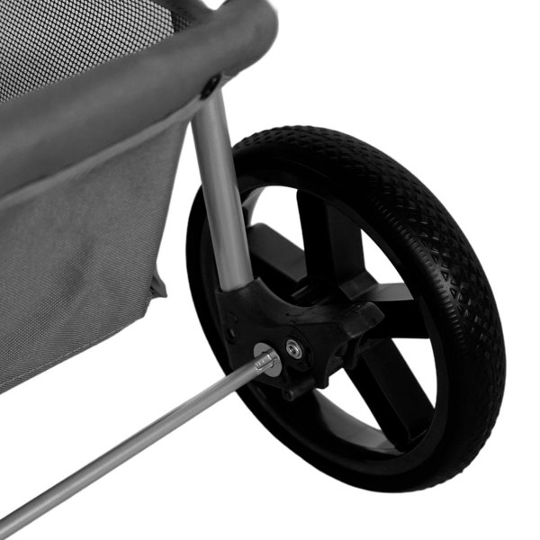 Monstershop Pet Stroller with Rain Cover – Grey