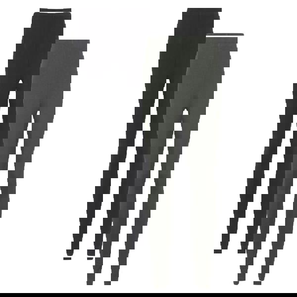 Mountain Warehouse Womens/Ladies Cotton Blend Leggings (Pack of 2) - Black/Green