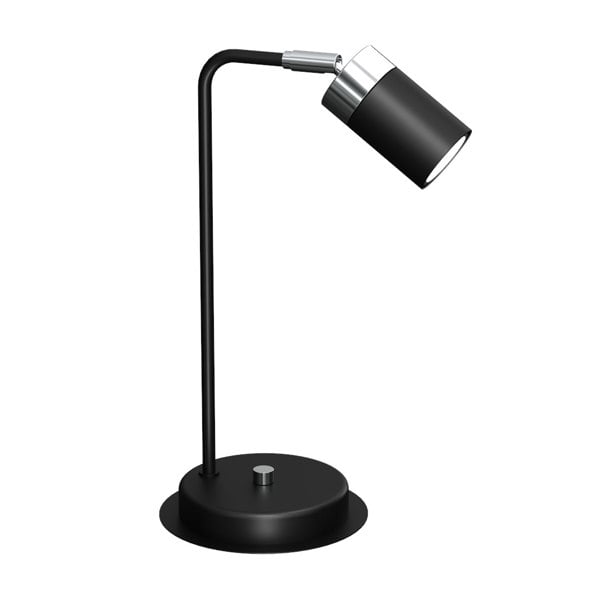 Milagro Joker Hand Made Designer Table Lamp In Matt Black And Chrome
