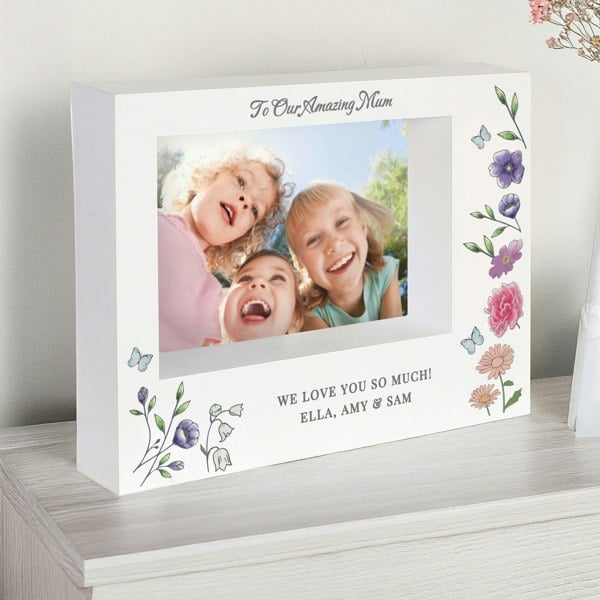 Personalised Memento Company Personalised Wild Flowers Box Photo Frame