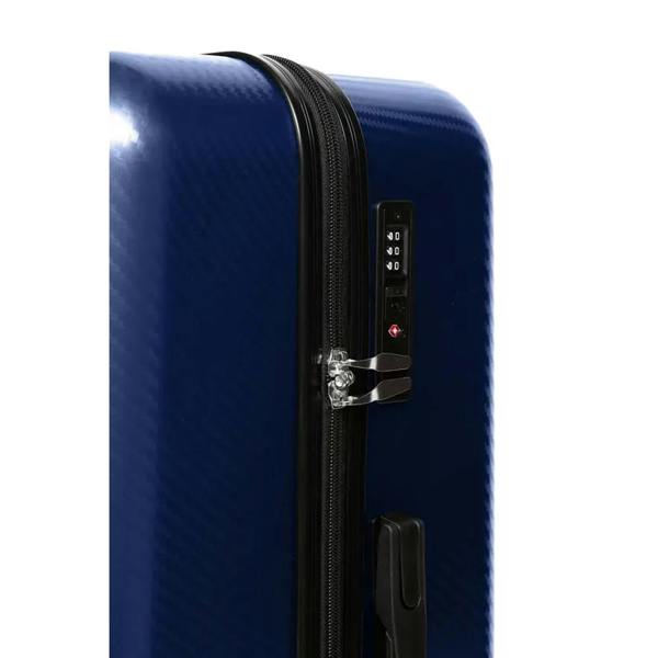 Crosshatch Escapade Embossed 4 Wheeled Suitcase (Pack of 3) - Royal Blue - 