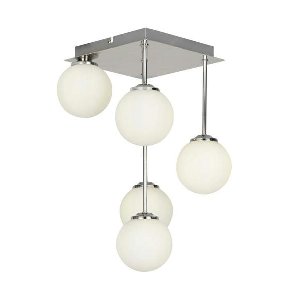 Pagazzi Lighting Navarro 5 Light Chrome Semi Flush Ceiling Light