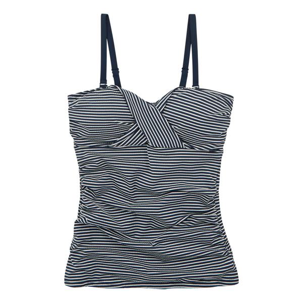 Regatta Womens/Ladies Aceana III Seeksucker Tankini Top - Navy/White