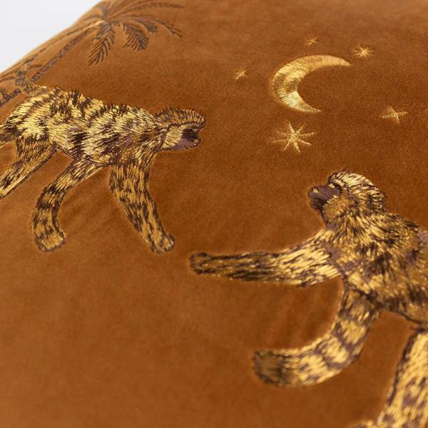 Wylder Dusk Monkey Cushion Cover - Rust - 
