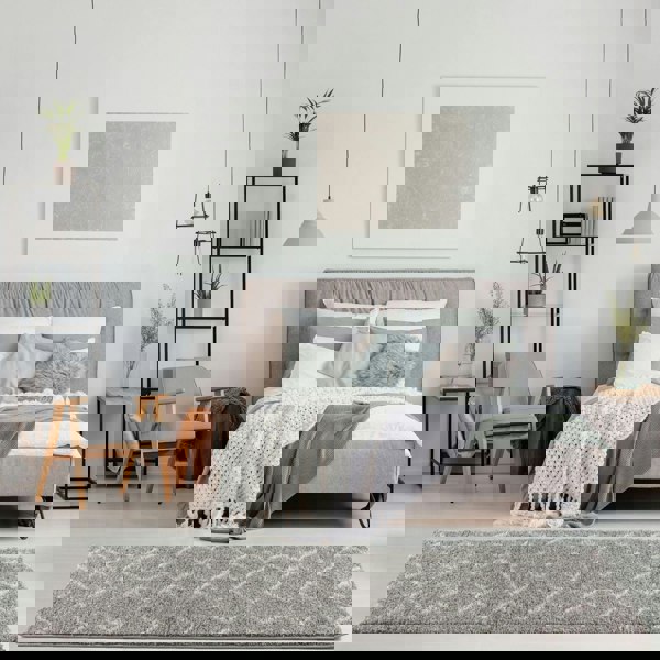 Moroccan Shaggy Grey rug plush rug combines softness, durability