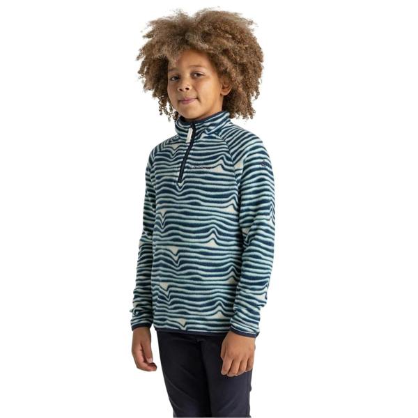 Craghoppers Childrens/Kids Kai Wave Zip Neck Regular Sweatshirt - Poseidon Blue - 