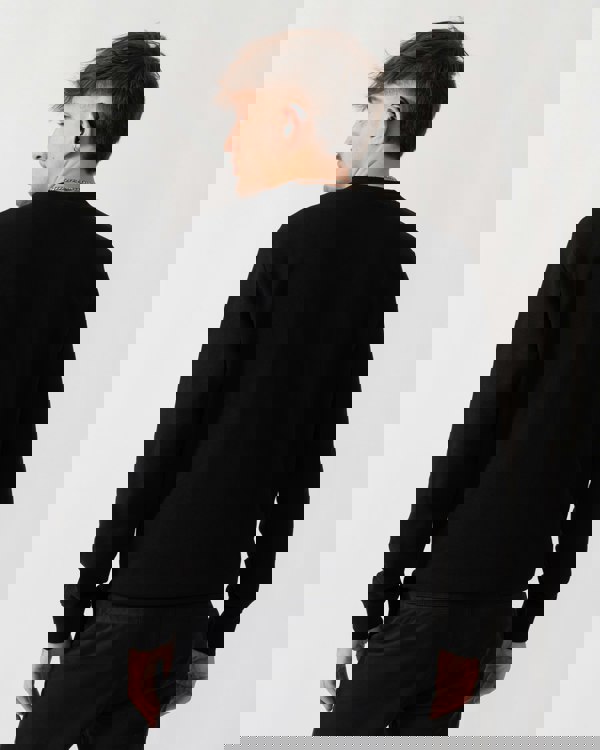 HUGO Duragol222 Large Label Logo Mens Sweatshirt - Black 001