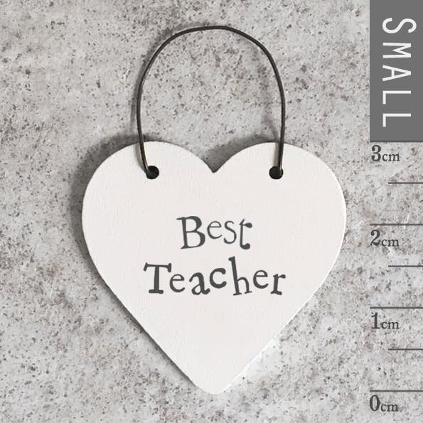 Mini Wooden Heart – Best Teacher Hanging Sign
