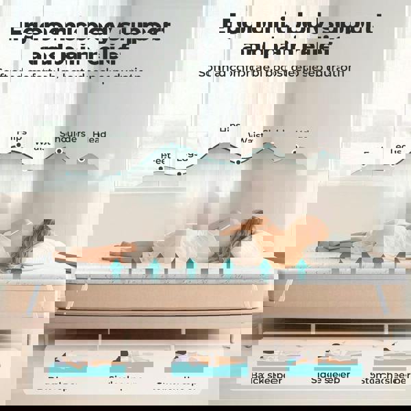 Lavio Mattress Topper Memory Foam Cooling Bamboo 2 Layer Single Double King 5cm