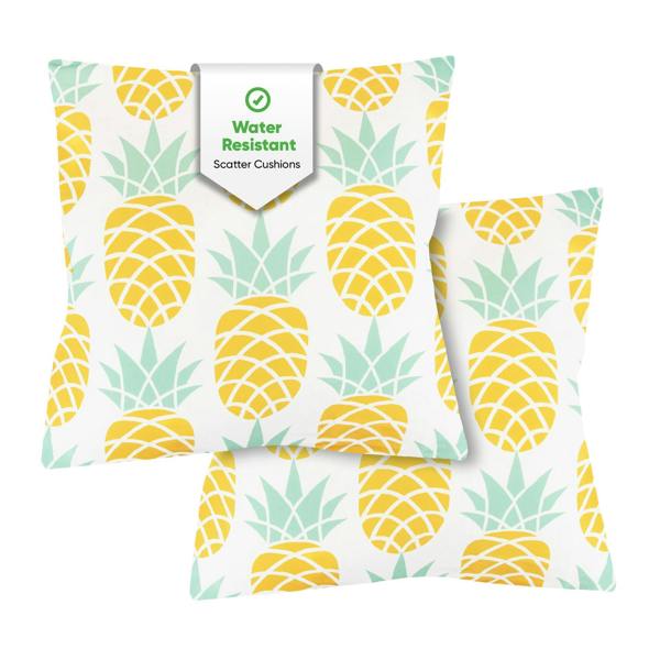 Gardenwize Pair of Outdoor Scatter Cushions – Pineapple Design