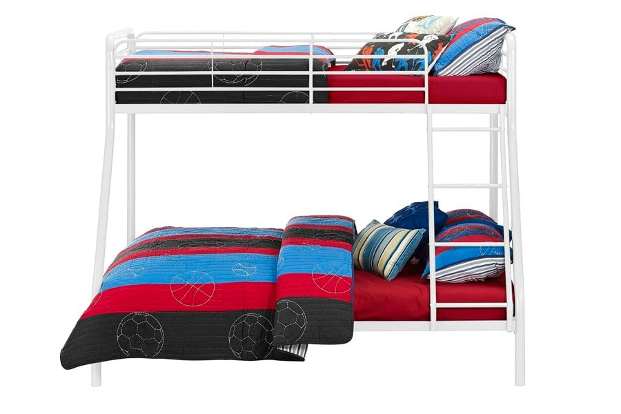 Dorel Home Bunk Bed Metal White - Single/Double