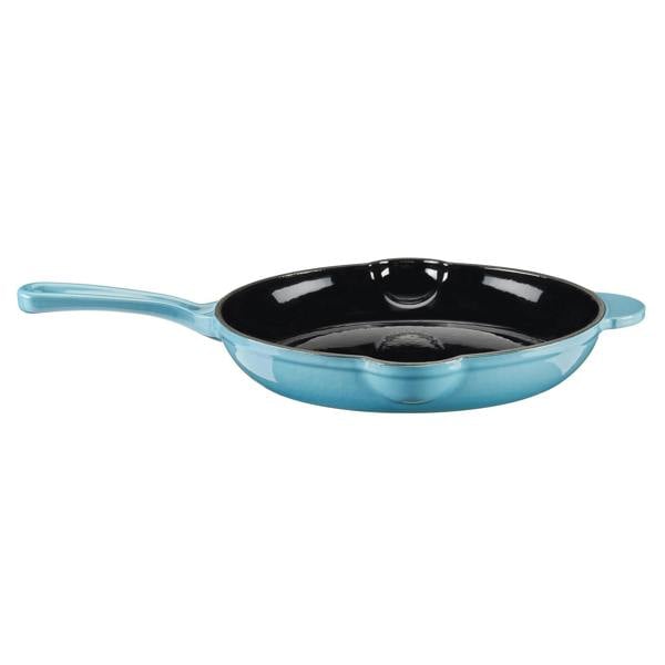 Cook Professional Cast Iron Frying Pan & Skillet 2 Piece Set | Teal