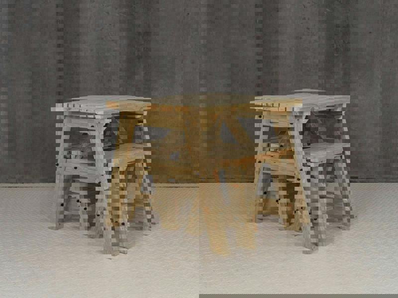 Victoria Space-Saving Picnic Table and Benches Set – Wooden Outdoor Dining Set for Gardens and Patios