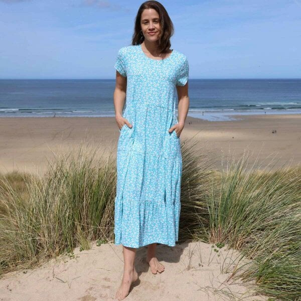 Lazy Jacks LJ520 - Patterned Maxi Dress - Buttercup