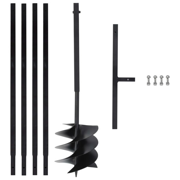 Berkfield Ground Drill with Handle 250 mm with Extension Tube 4 m Steel