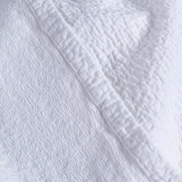 White Textured Matelasse Cotton Bedspread close-up detail 4 | Soak and Sleep