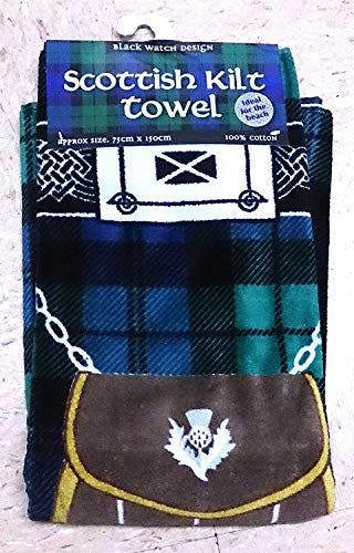 Blue Canyon BLACK WATCH DESIGN SCOTTISH KILT TOWEL