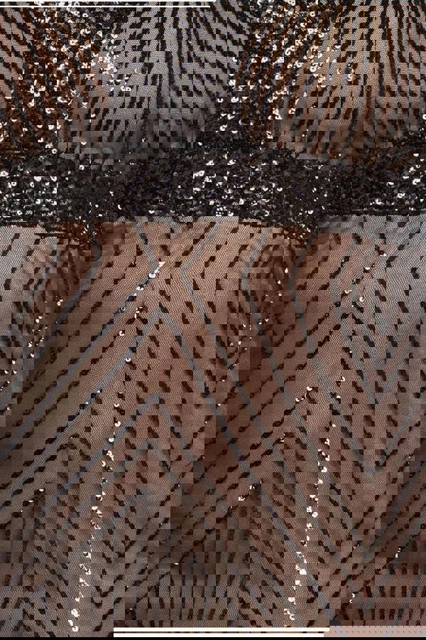 Scalloped Hem Starburst Midi Dress - Black DR2617P