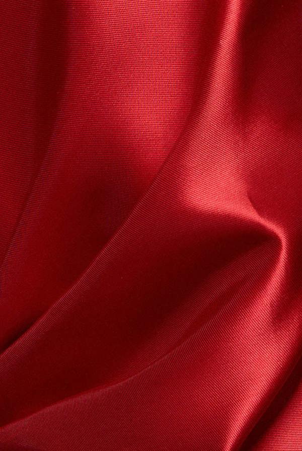 Off Shoulder Back Satin Bow Wrap Crepe Midi Dress - Red DR4939