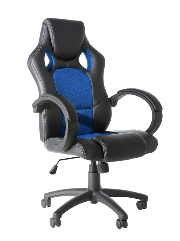 Dorel Home Daytona office chair with wheels in blue / black