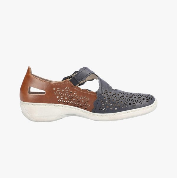 Rieker 413G4-14 Womens Shoes - Blue Multi