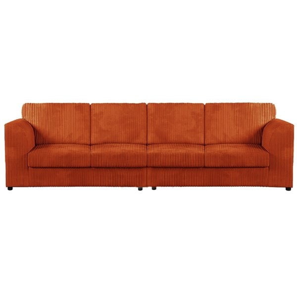 Furnishings For Less Luxor Cord Long Fabric 4 Seater - Full Back