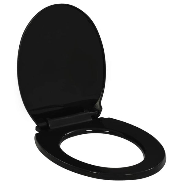 Berkfield Soft-close Toilet Seat with Quick-release Design Black