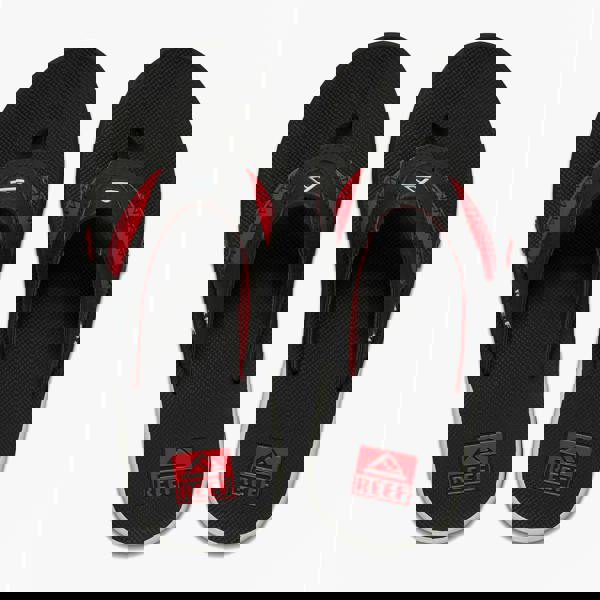 Reef Reef FANNING PREGAME Mens Toe-Post Sandals Black/Red