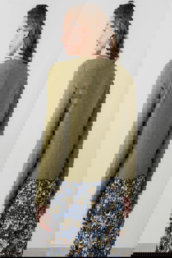 Lily & Me Layla Pointelle Knit Cardigan Moss